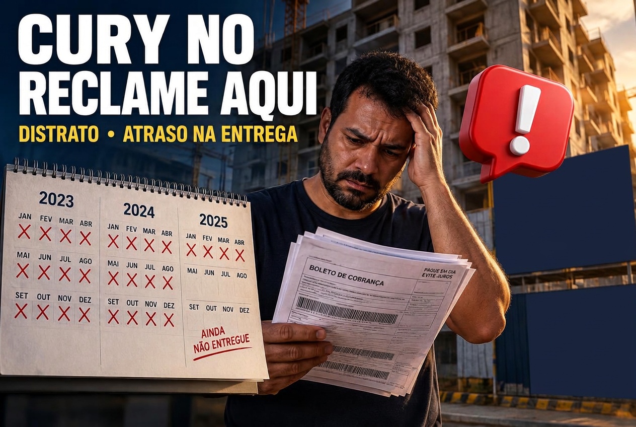 Cury no Reclame Aqui: distrato e atraso na entrega do imóvel