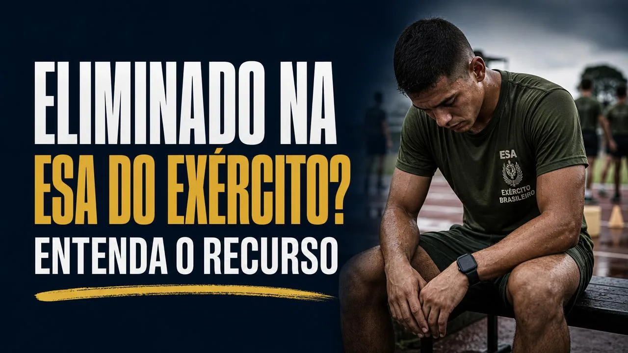 Eliminado na ESA do Exército: inspeção de saúde, TAF e recurso administrativo