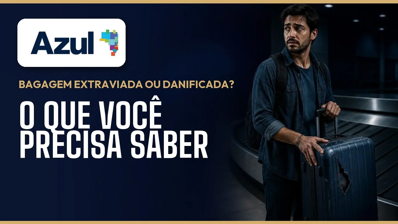 Bagagem extraviada ou danificada na Azul: o que você precisa saber