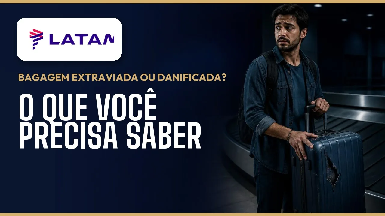 Bagagem extraviada ou danificada na LATAM: o que você precisa saber