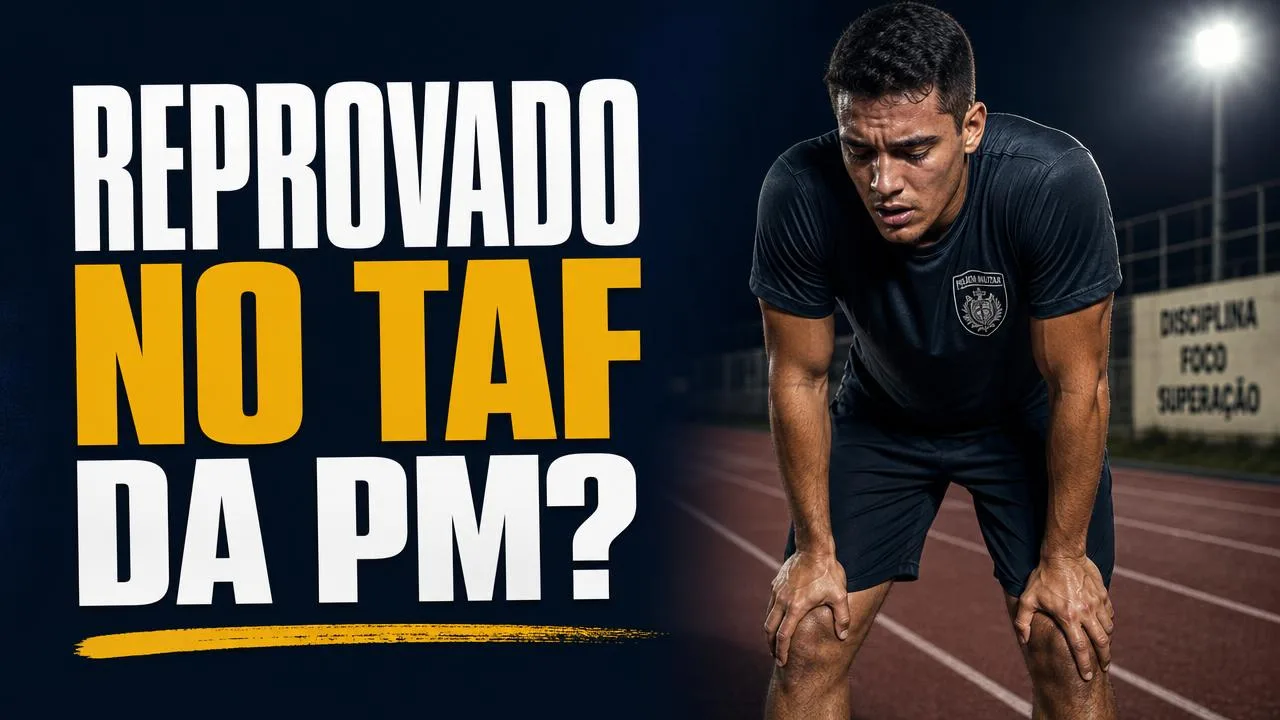 Reprovado no TAF da PM ou do Bombeiro Militar: recurso, reteste e o que verificar