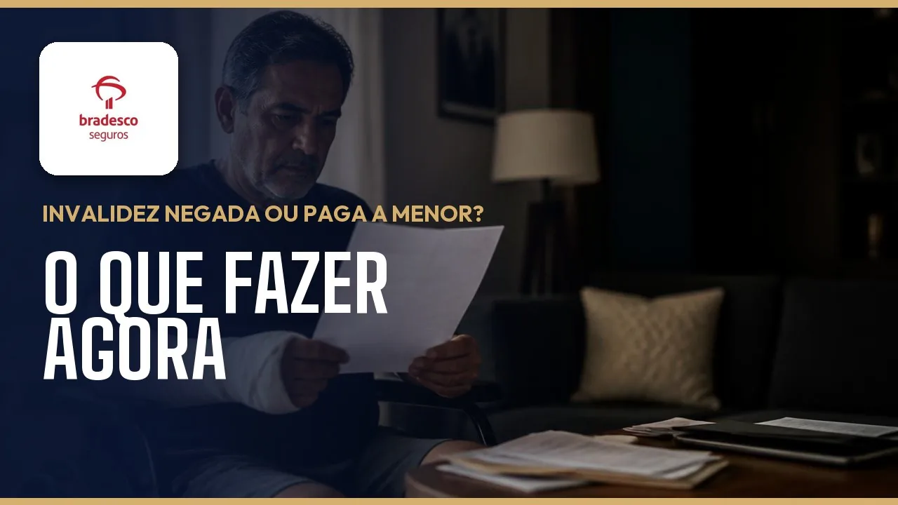 Invalidez negada ou paga a menor pela Bradesco Vida e Previdência: como entender e reagir