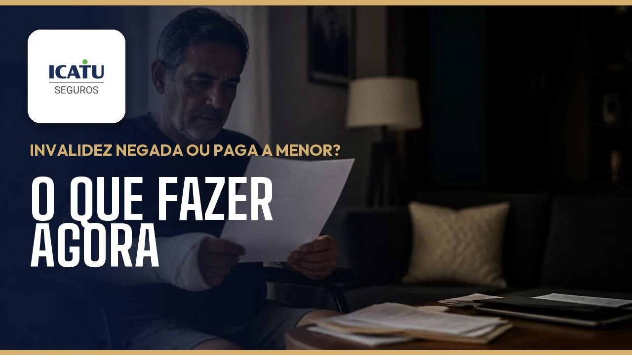 Invalidez negada ou paga a menor pela Icatu Seguros: como entender e reagir