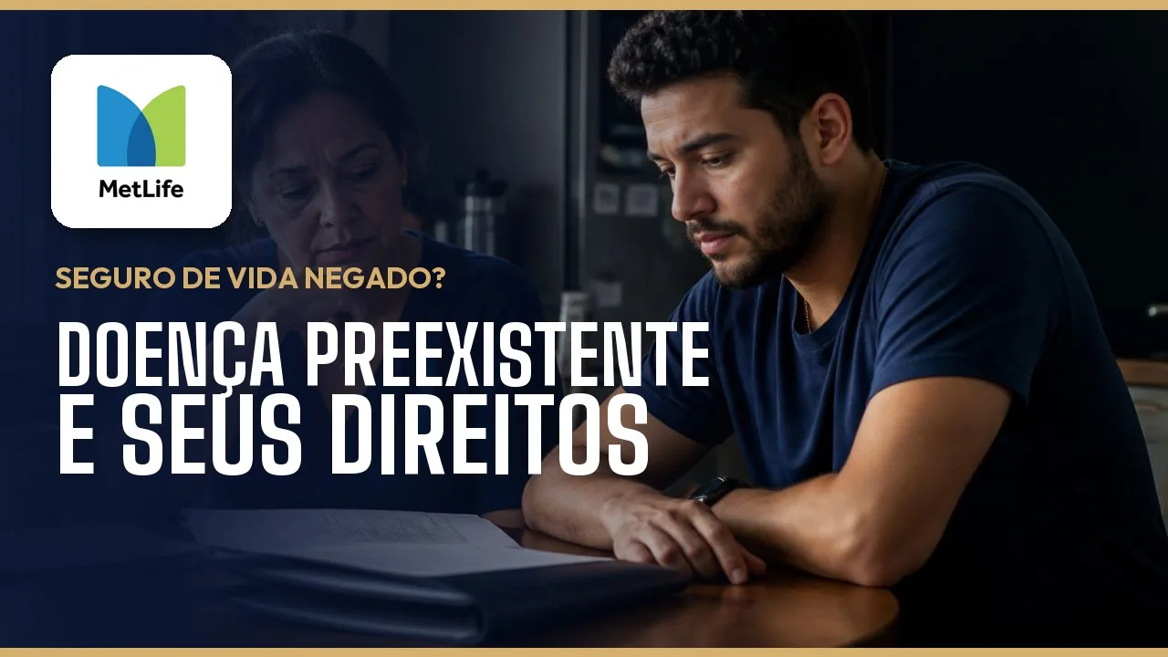 Seguro de vida negado pela MetLife Brasil? Doença preexistente, carência e o que fazer